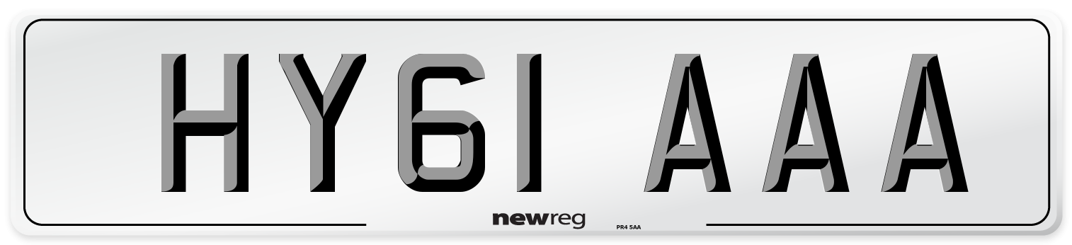 HY61 AAA Number Plate from New Reg